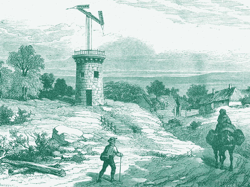Image: An optical telegraph tower. Source: Ecole Centrale de Lyon