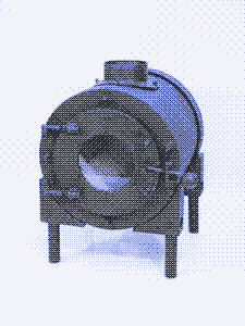 Image: A wood stove.