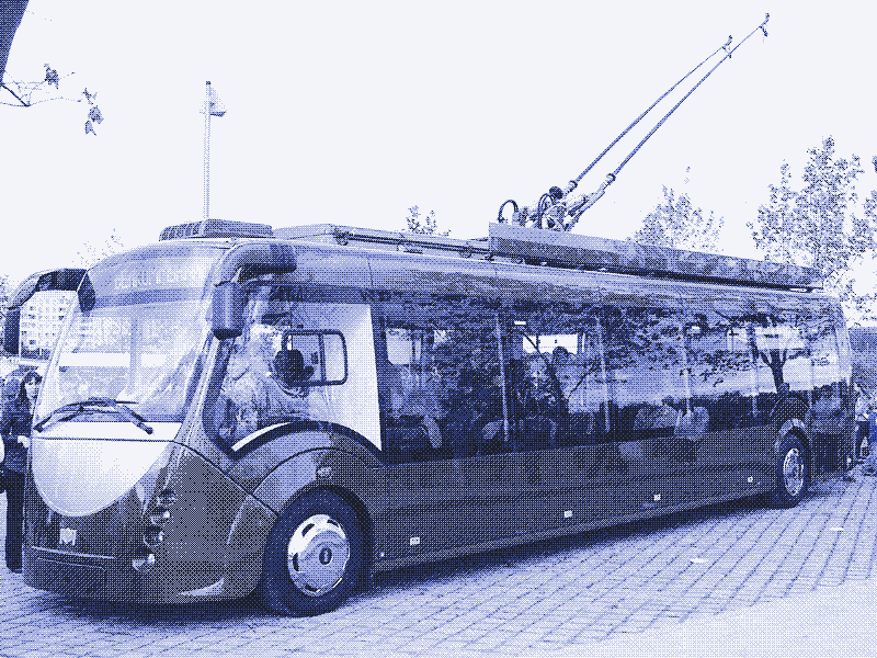 Image: A trolleybus.