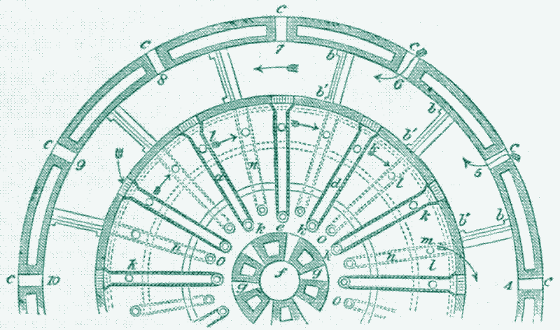 Image: Drawing of a Hoffman kiln.