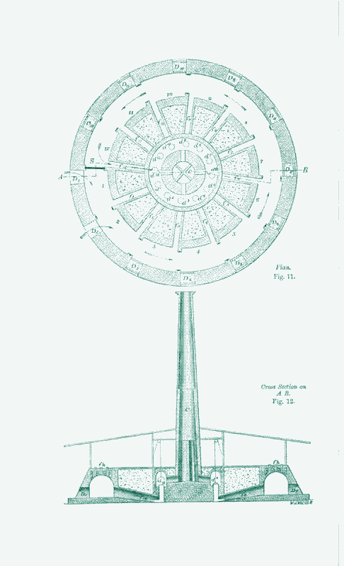 Image: Drawing of a Hoffman kiln.