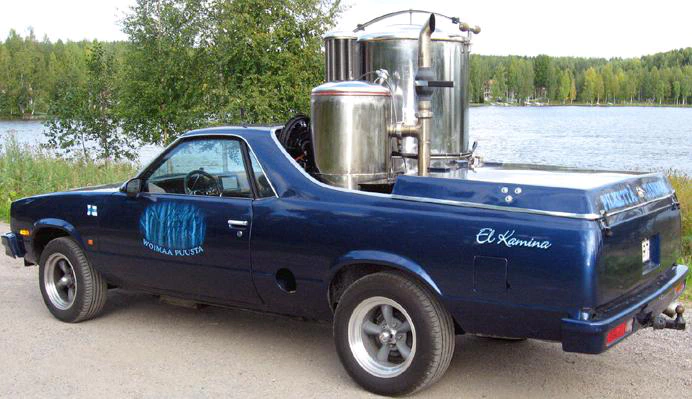 Image: A modern DIY woodgas vehicle. Juha Sipilä.