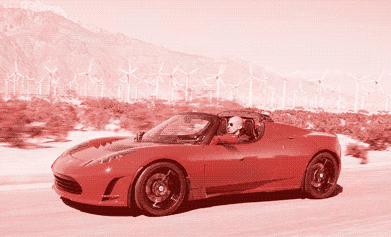 Image: A Tesla Roadster.