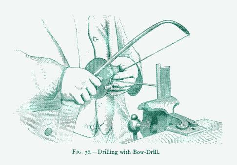 Image: Drilling with a bow drill.
