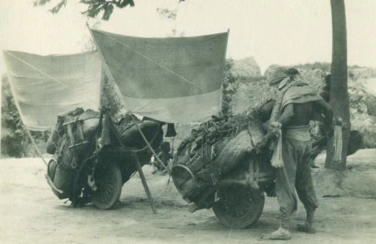 Image: Wheelbarrows with sails, near Xi’an, China, c.1905. John Shields.