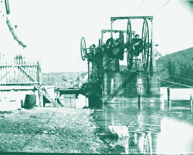 The Schaffhausen wire rope transmission in 1896. Image: Schaffhausen Foto Archiv.
