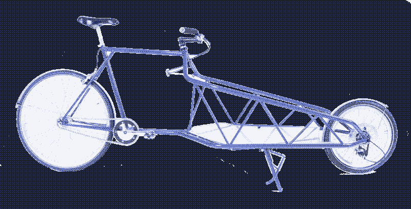 The Elian Cargo Bike, with steering in the front hub.