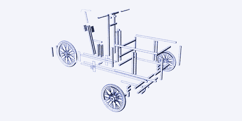 A modular cargo bike.