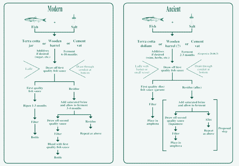 How to make fish sauce, modern and ancient. Source: Robert Curtis.[^1]