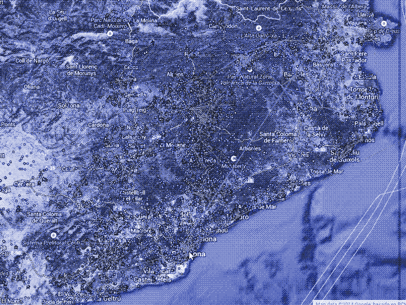 Wireless links in the Spanish Guifi network. Credit