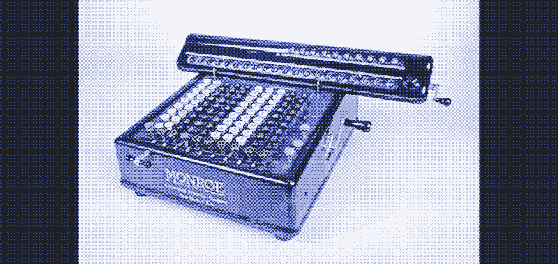 Monroe Model K-20 Calculating Machine, 1921. The Smithsonian.