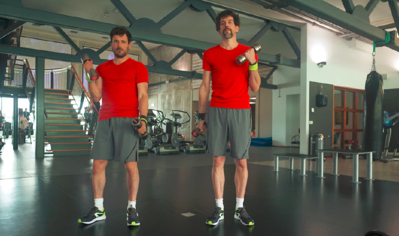 Image: Kris and Melle at the gym.