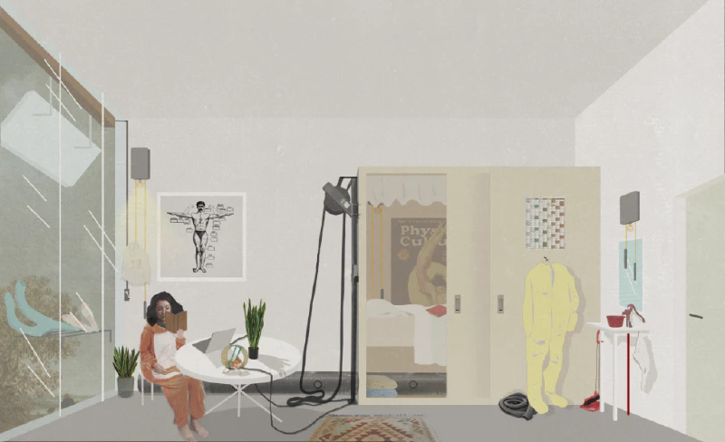 Image: A human powered student room, Golnar Abbasi.