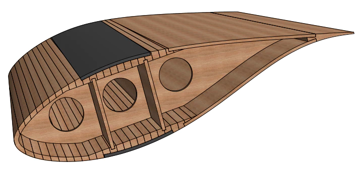 Image: A laminated wooden blade with carbon spar caps. Source: [^14]