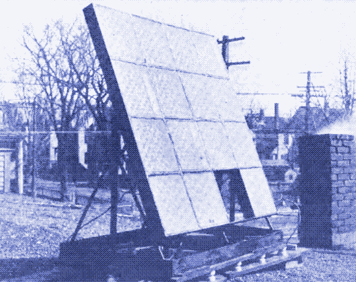 Above: Cove&rsquo;s second solar panel, with one section missing. Source: Technical World Magazine 11, nr.4, June 1909.