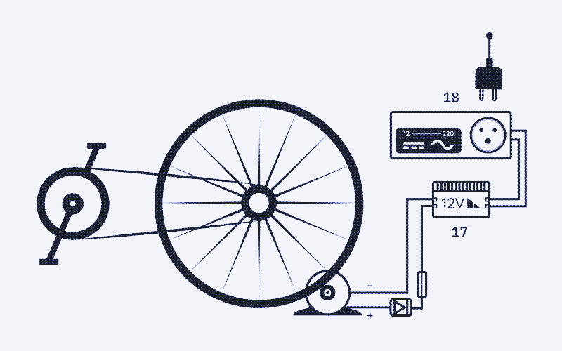 Portable Foot Pedal Power Generator Hand Crank Generator Fitness