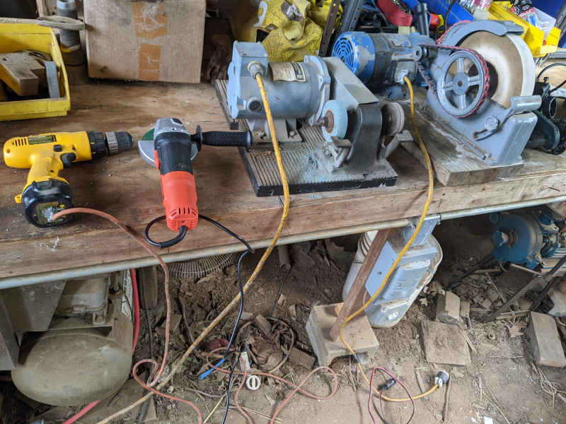 Image: several workshop tools at the Living Energy Farm, most of them run on direct solar power. Image: Alexis Zeigler.