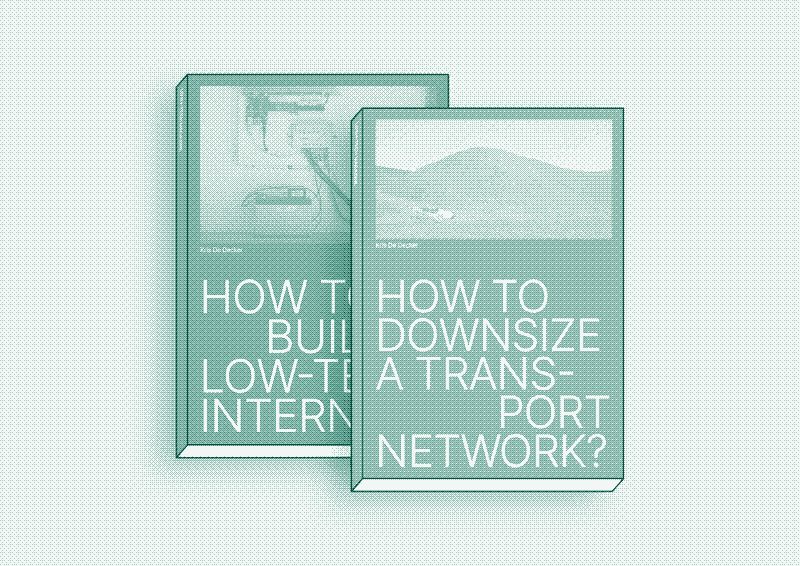 Image: Book cover. How to downsize a transport network?, Kris De Decker, 166 pages, Low-tech Magazine, 2023.