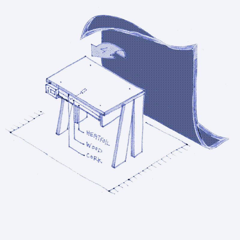 Image: How to assemble an electrically heated and insulated table. Illustration: Marie Verdeil.