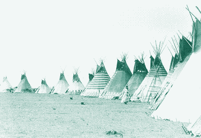 Image: Blackfoot tipis, 1910. Photo credit: Arthur Rafton-Canning. Image in the public domain.