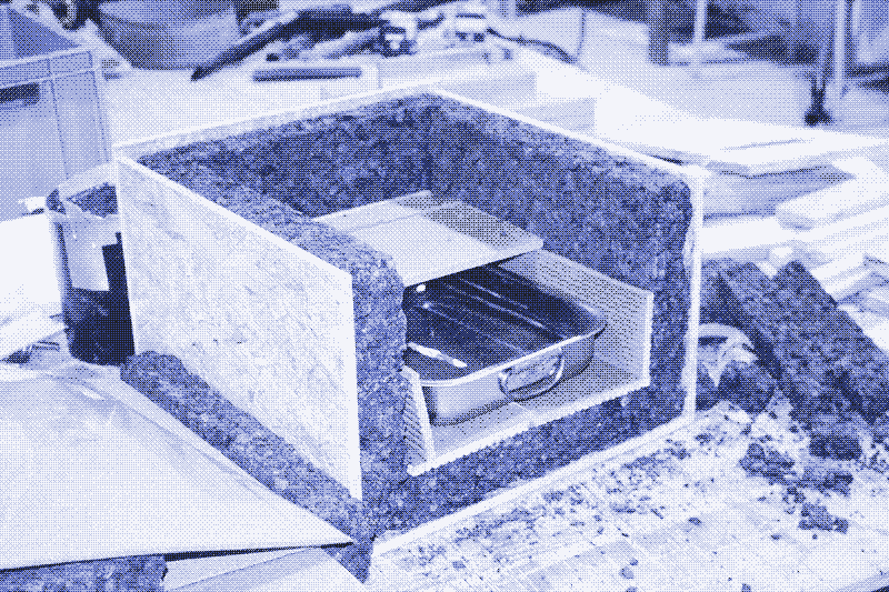 Image: The expanded cork insulation. Photo by Marie Verdeil.