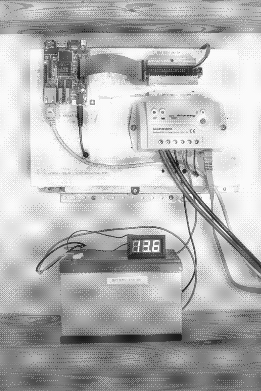 The solar powered server. Image by Marie Verdeil.