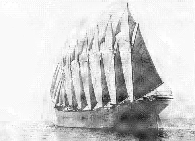 image seven masted schooner