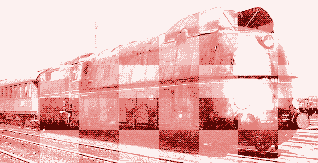 Image : un train à vapeur à grande vitesse des années 30