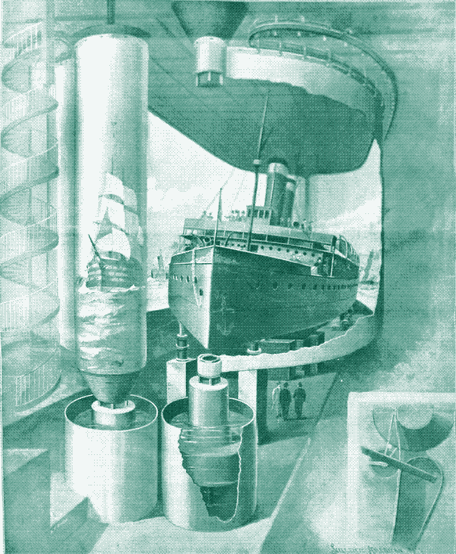 Image: Panorama d’un bateau à vapeur.