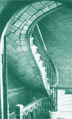 Image : Un escalier construit sur une voûte catalane.