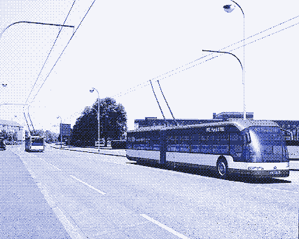 Image : Des trolleybus.