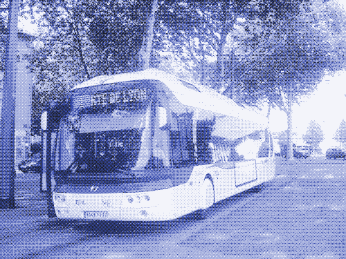 Image : Un trolleybus à Lyon.