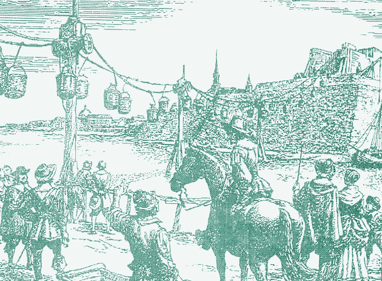 Transport par câble à Gdańsk (ou Dantzig) en 1644