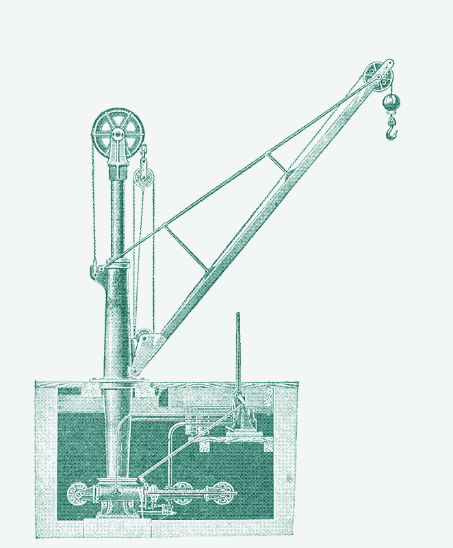 Hydraulic crane.