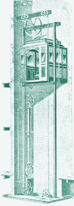 Hydraulic elevator.