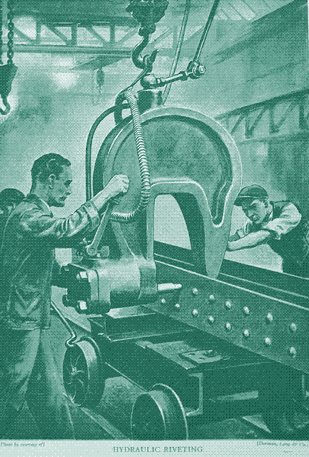 Riveteuse hydraulique.