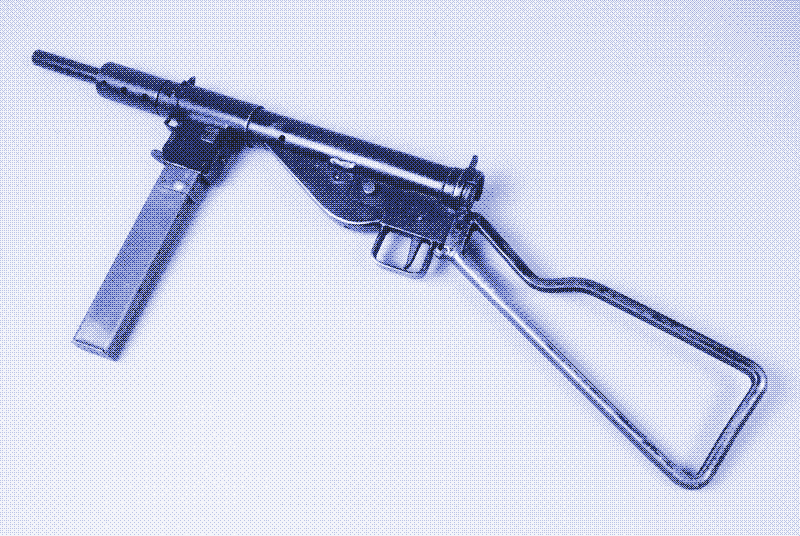 Image : Un pistolet-mitrailleur Sten. Source : Museum Rotterdam, via Wikimedia Commons. CC BY 3.0.