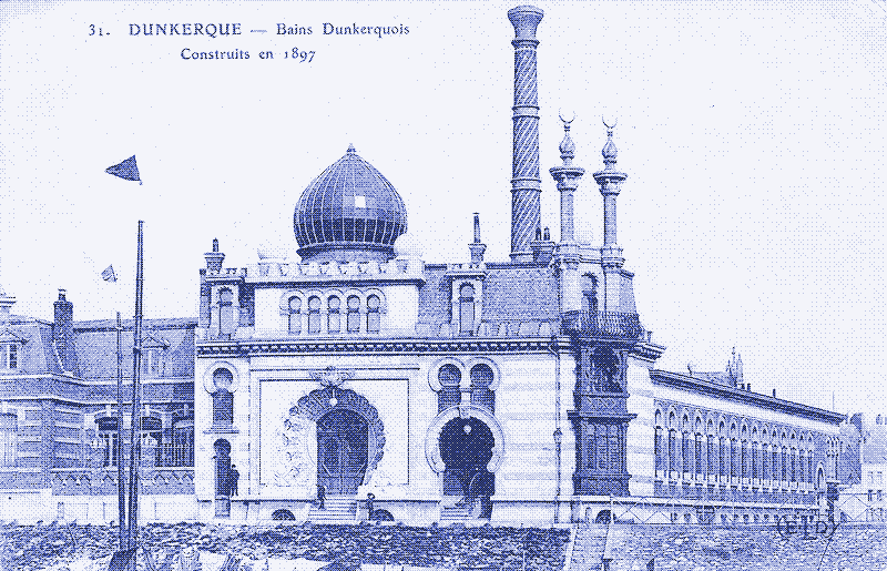 Image : Bains publics de Dunkerque, France, ouverts en 1897.