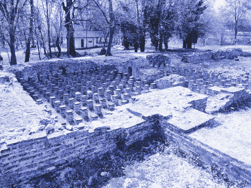 Image : L’hypocauste du complexe des Grands Bains, Dion antique. Photo prise par Carole Raddato (CC BY-SA 2.0).