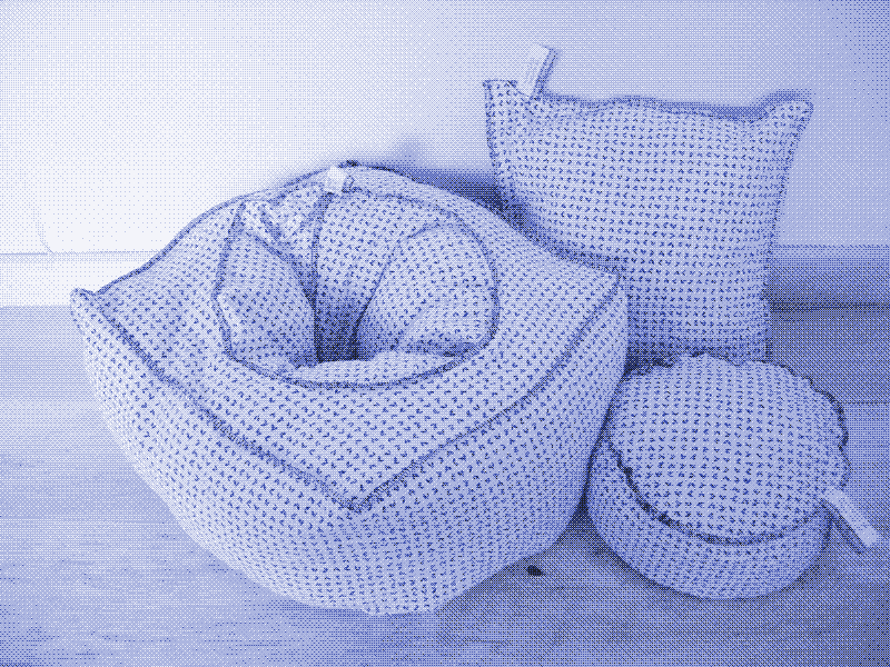 Voorgevormde kussens met een vulling van schapenwol. Foto: Natuurlijk Bewaren.